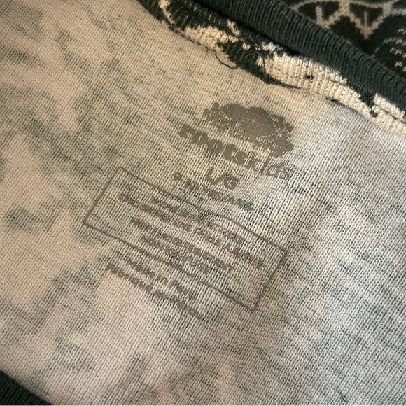 ❤️ Roots kids Green Patterned pyjama thermal top L - Picture 5 of 11